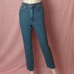 ASOS Light Stone Wash Slim Fit High Rise Farleigh Mom Jeans size 25x30